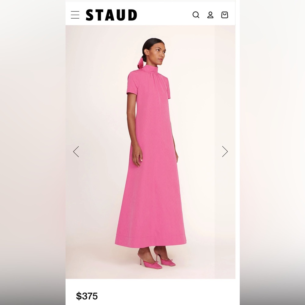 Staud Iliana Dress Lollipop Hot pink